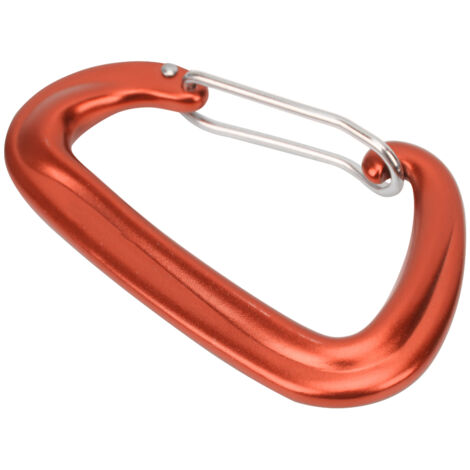Mousqueton en aluminium robuste pour hamac, équipement de camping et balançoire de jardin - Orange