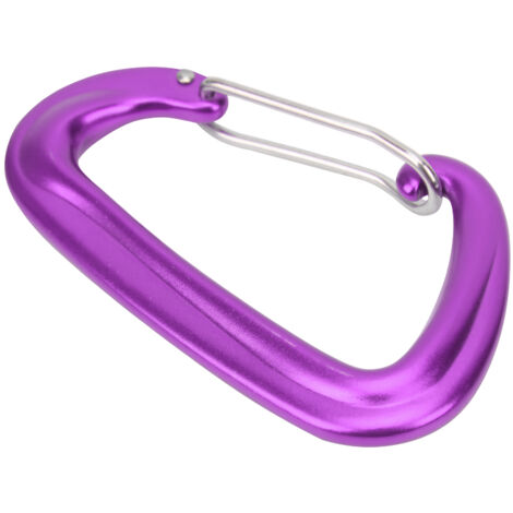 Mousqueton en aluminium robuste pour hamac, équipement de camping et balançoire de jardin - Violet
