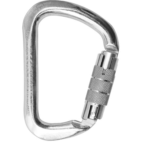 Mousqueton inox grande ouverture double action
