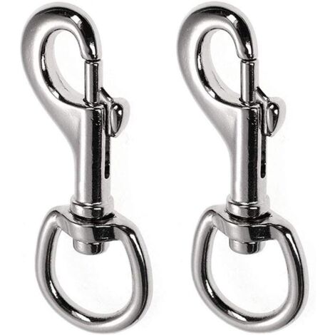 Mousqueton pivotant à 2 pièces pour ceinture, pour animaux, clés, vêtements