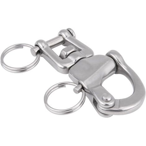 Mousqueton pivotant à mchoires en acier inoxydable 316 pour drisse de spinnaker de voilier 01 