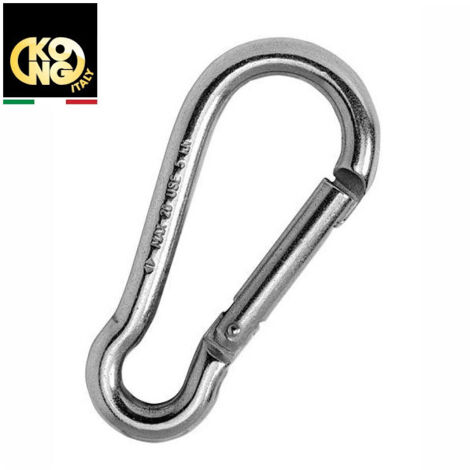 Mousqueton pompier inox A4 Haute Résistance kong - Diamètre: 7