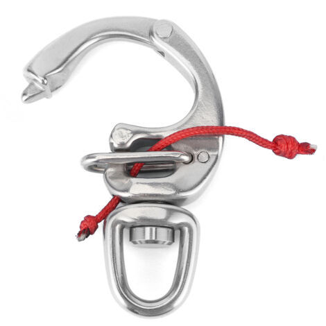Mousqueton rapide pour bateau en acier inoxydable 316, rotation 360°, haute résistance pour yacht, camion, voiture, appartement et camping-car.
