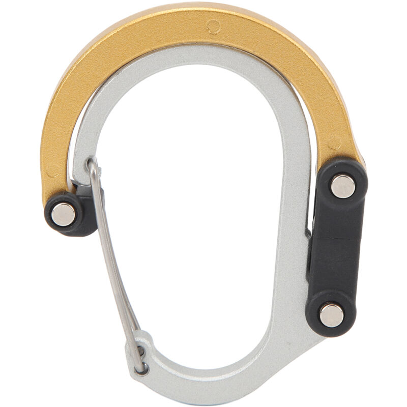Mousqueton Tactique Extérieur Doré, Crochet Style D en Alliage d'Aluminium Multifonction Taille M