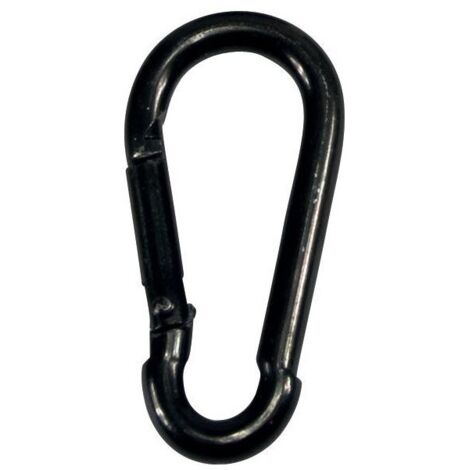 Mousqueton zingué noir 80x 8mm (Par 50)