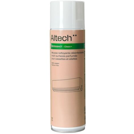 MOUSSBACT - Mousse nettoyante désinfectante multi-surfaces parfumée pour caissettes et ailettes 500ml - Clean+ Altech