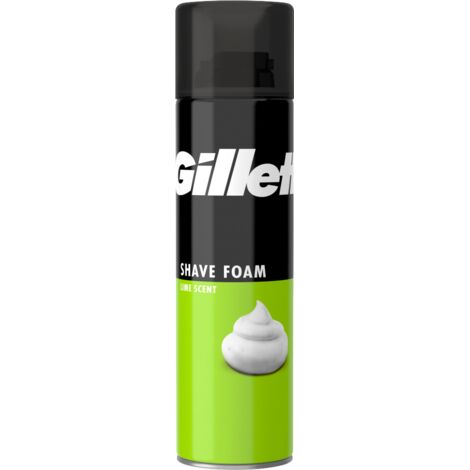 Mousse à raser Gillette Classic Lime - Protection et douceur, parfum citron vert