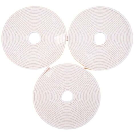 Mousse Auto-Adhésif Joint de Fenêtre et Porte Coupe-Froid 6 mm Largeur 3 mm Épaisseur Blanc Lot