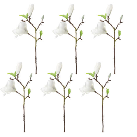 Mousse de Bouquet de Magnolia à Lue Tige avec Arrangement de Feuilles Vertes pour la Maison, Le Bureau, Le Salon, Le Mariage, la Chambre à Coucher, la Décoration de Vase au