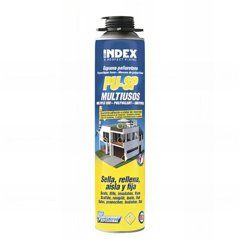 Index - 12 mousses de polyuréthane multiusages, application avec pistolet - 750 ml