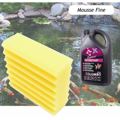 Mousse De Remplacement Jaune, + bactéries 1000ml Pour Filtres 12000 Et 25000 litres