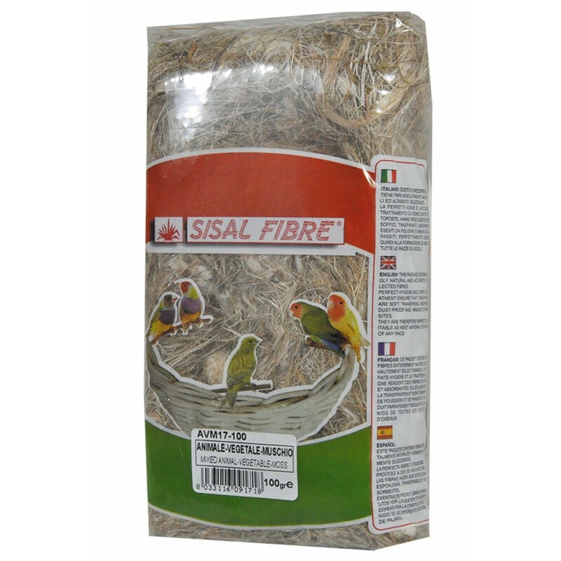 

Mezcla de musgo vegetal. Bolsa de 100 gr. AVM17-100. Pájaros.