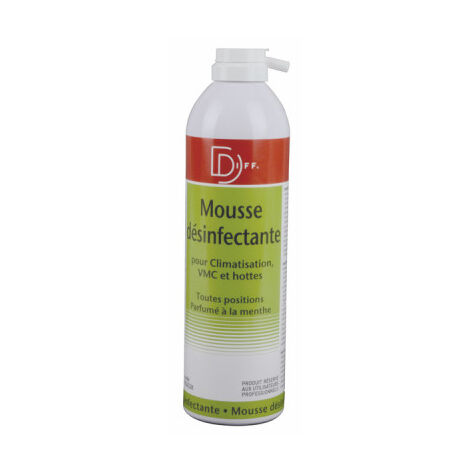 Mousse désinfectante pour climatisation – Action bactéricide et fongicide – Aérosol 650ml avec diffuseur – Efficace contre Légionella