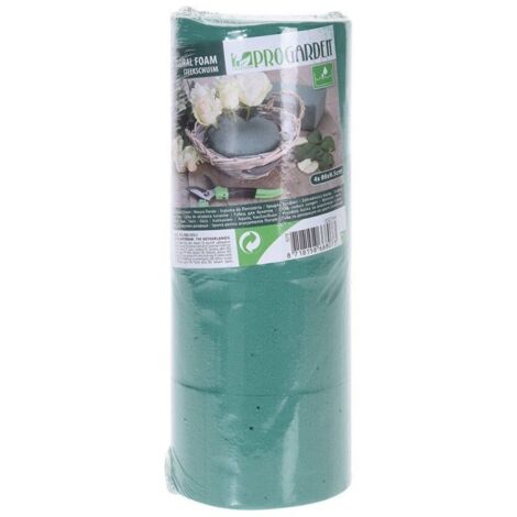 Mousse en forme de cylindre pour centres floraux 4 unités.