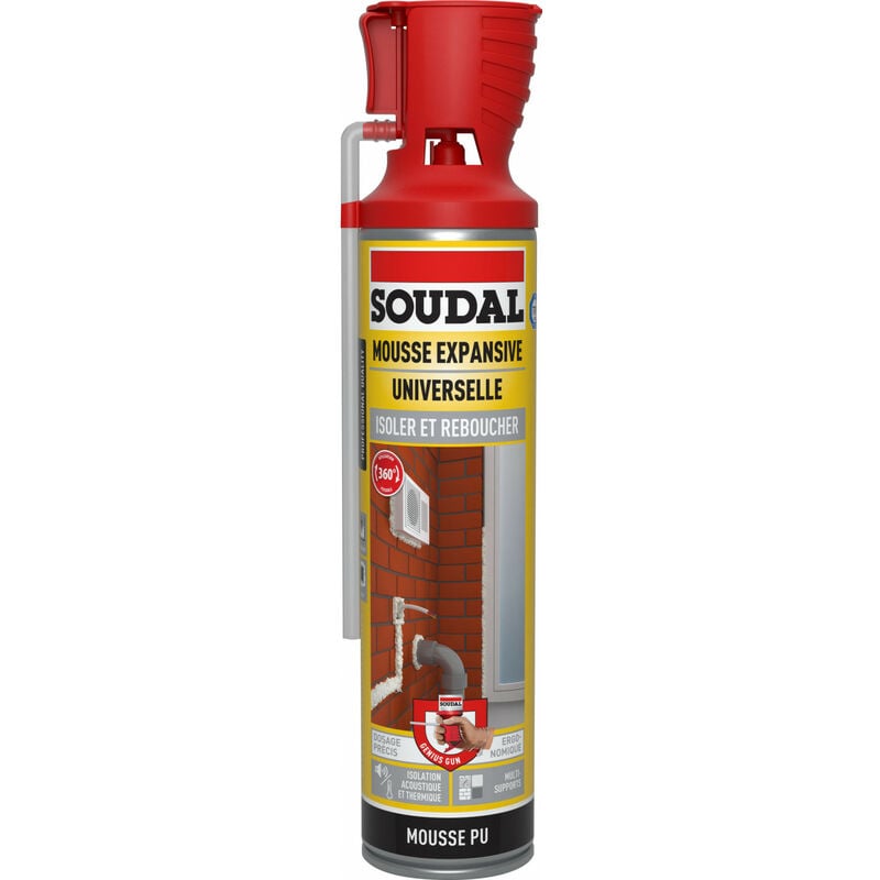 Soudal - mousse expansive 500ML isoler et reboucher