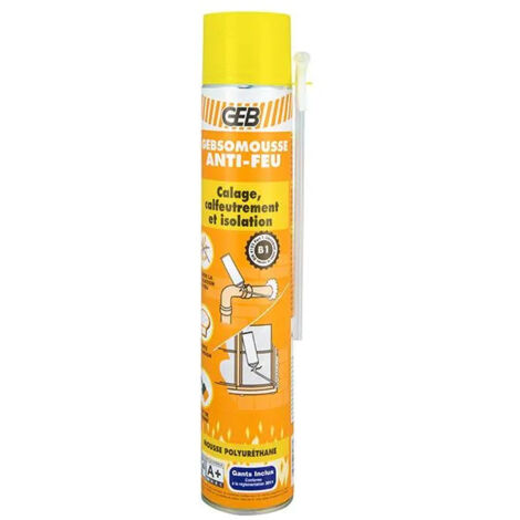 Mousse expansive polyuréthane anti feu Gebomousse aérosol 750 ml