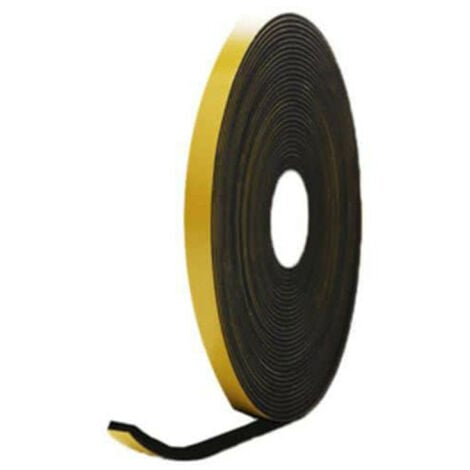 Mousse noire adhésive caoutchouc epdm 10x10mm longueur 10m