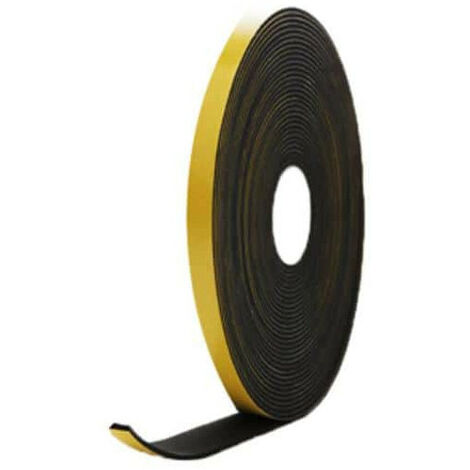 Mousse noire adhésive caoutchouc epdm 10x5mm longueur 10m