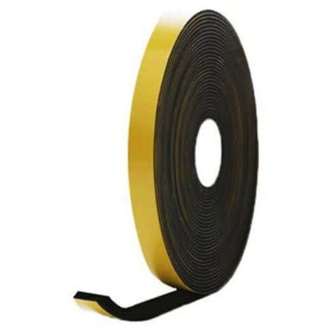Mousse noire adhésive caoutchouc epdm 15x10mm longueur 10m