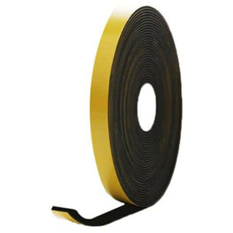 Mousse noire adhésive caoutchouc epdm 15x3mm longueur 10m