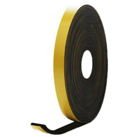 Mousse noire adhésive caoutchouc epdm 15x4mm longueur 10m