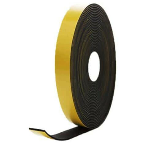 Mousse noire adhésive caoutchouc EPDM 20mm – Joint étanche pour espaces confinés – Longueur 10m – Résistance mécanique élevée
