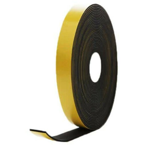Mousse noire adhésive caoutchouc epdm 20x3mm longueur 10m