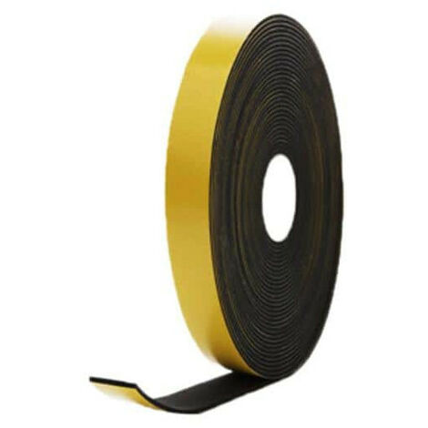 Mousse noire adhésive caoutchouc epdm 20x4mm longueur 10m