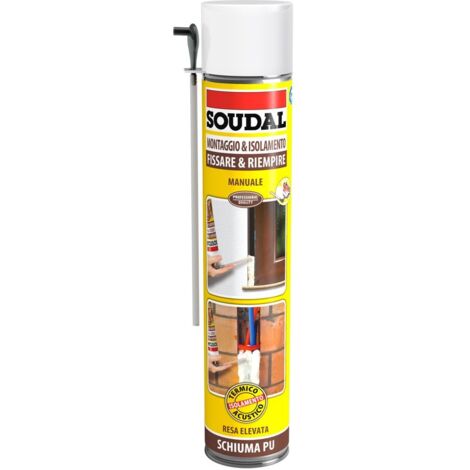 Mousse polyurA thane universelle soudal ml 750 mastic isolant fixation