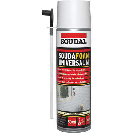 Bombe mousse polyuréthane expansive 500 ml Soudal