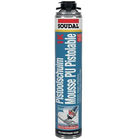 Mousse polyuréthane pistolable PU010 - aérosol de 750ml 