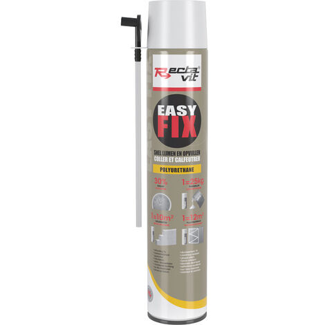 Mousse polyuréthane expansive 750ml – Colle à séchage rapide pour panneaux et plaques – Application facile en espaces humides – Rectavit