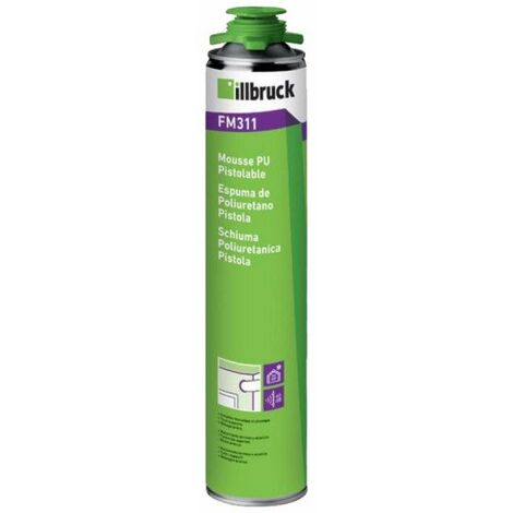 Mousse polyuréthane expansive 750ml FM311 – Pistolable pour calfeutrage et isolation thermique – Adhère à tous supports – NEC