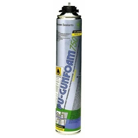 12 mousse polyurethane gunfoam zw aerosol 750 ml pistolable
