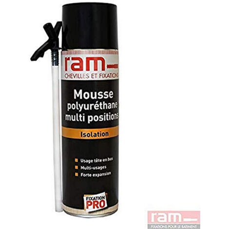 Mousse polyuréthane ram 510 ml scellant isolant
