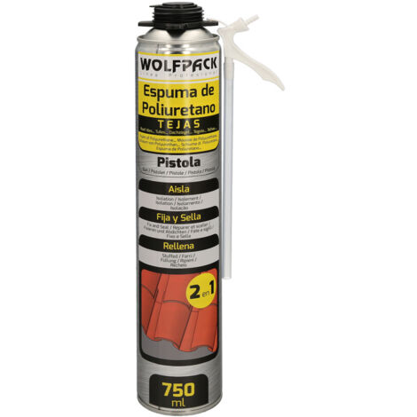Mousse polyuréthane Wolfpack 750 ml Tuiles pour pistolet