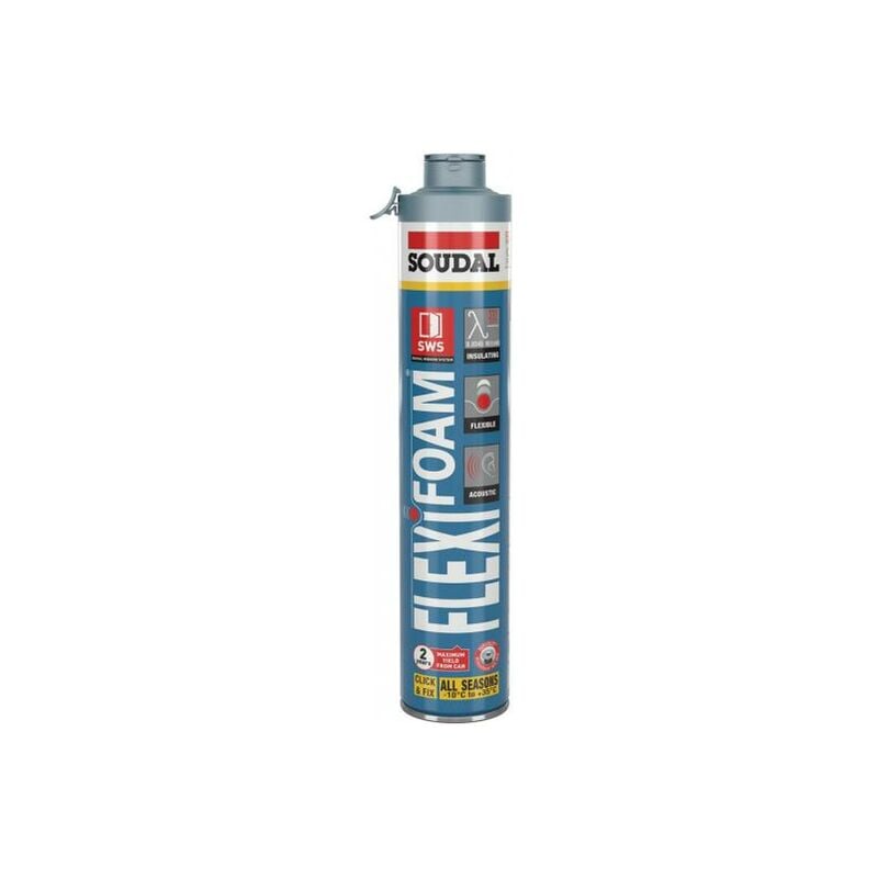 Soudal - Mousse pu Flexifoam Gun bleu Click & Fix 750ml RT2012 118318