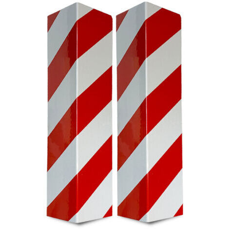Mousse résistante aux chocs, rouge et blanche, longueur 40 cm, 2 bandes réfléchissantes, autocollants d'avertissement