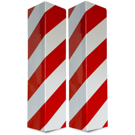 Mousse résistante aux chocs, rouge et blanche, longueur 40 cm, 2 bandes réfléchissantes, autocollants d'avertissement