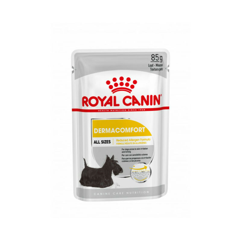 Mousse Royal Canin Dermacomfort pour chien - 12 sachets fraîcheur 85 g