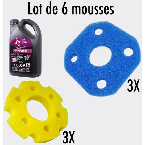 Mousses De Remplacement Filtre Bassin Sous Pression 11W + bactéries 1000ml