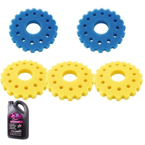 Mousses De Remplacement Filtre Bassin Sous Pression 36W + Bactéries 2500 ml