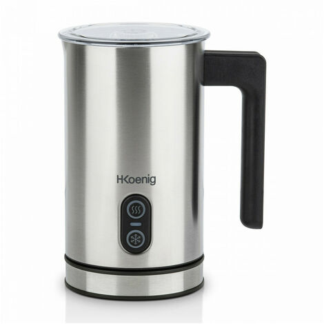 Mousseur à lait électrique 0,24 L – Acier inoxydable double paroi – Base électrique amovible – Arrêt automatique – 500 W – Hkoenig