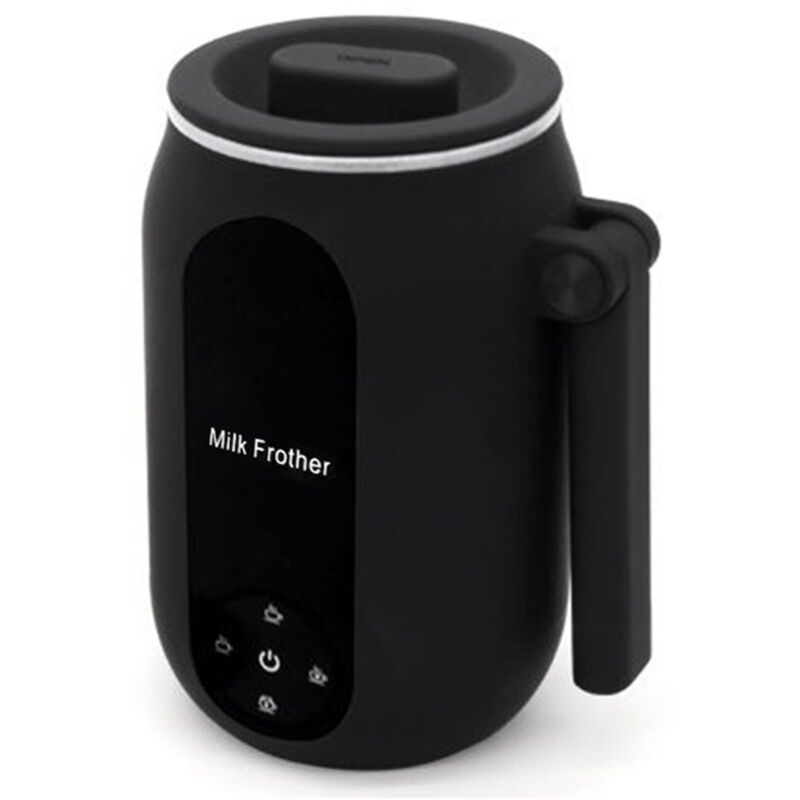 Mousseur à lait électrique 4 en 1, 450 ml, chauffe-lait, cuiseur vapeur avec poignée rotative, pour café, latte, cappuccino