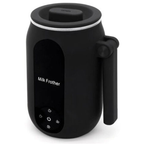 Mousseur à lait électrique 4 en 1, 450 ml, chauffe-lait, cuiseur vapeur avec poignée rotative, pour café, latte, cappuccino
