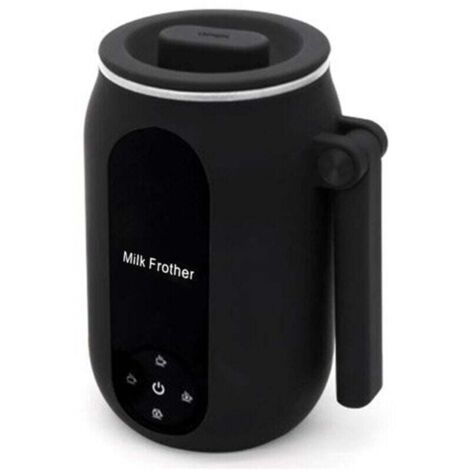 Mousseur à lait électrique 4 en 1, 450 ml, chauffe-lait, cuiseur vapeur avec poignée rotative, pour café, latte, cappuccino