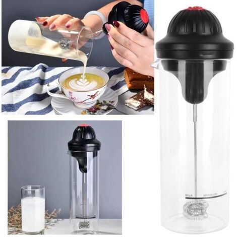 Mousseur à lait Électrique - Acier inoxydable - 450 ml - Portable