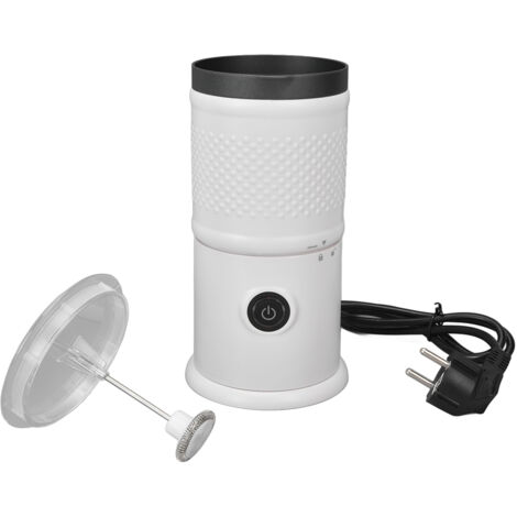 Mousseur à lait électrique grande capacité, mousse à chaud pour cappuccino et café, prise UE 220‑240V, blanc