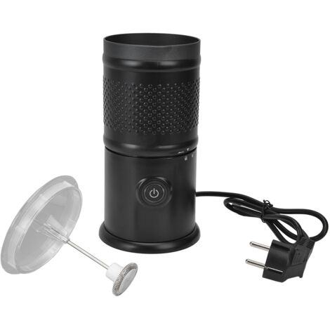 Mousseur à lait électrique grande capacité, mousse à chaud pour cappuccino et café, prise UE 220‑240V, noir