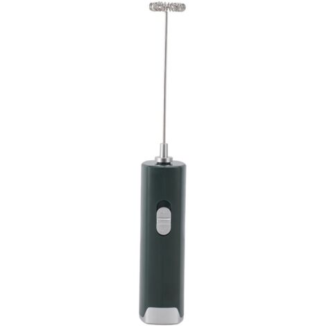 Mousseur à lait électrique multifonction, efficace, à faible bruit, Mini baguette à main pour café lattes, chocolat chaud, vert foncé